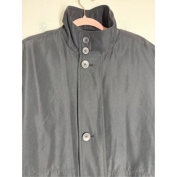 Baracuta Jacket Black Coat Double Overcoat Quilted Parka Wool Lined Trench Sz M - Picture 2 of 15
